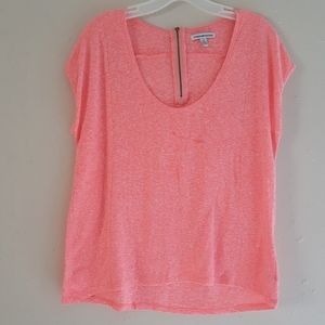 American Eagle Neon Orange, zipper back top